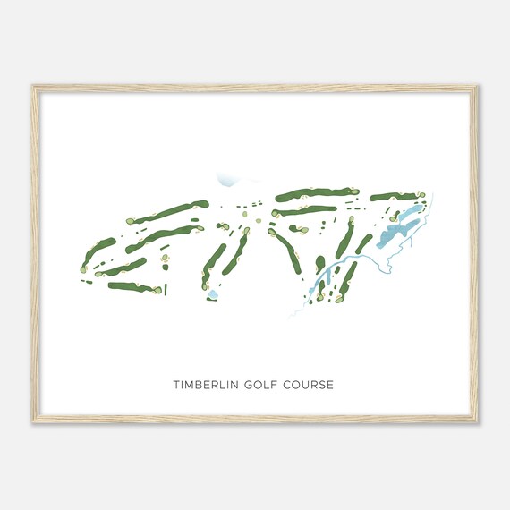 Timberlin Golf Course Connecticut Modern Watercolor Map Golfer Gift Golf Wall Art Golf Poster Print Course Layout