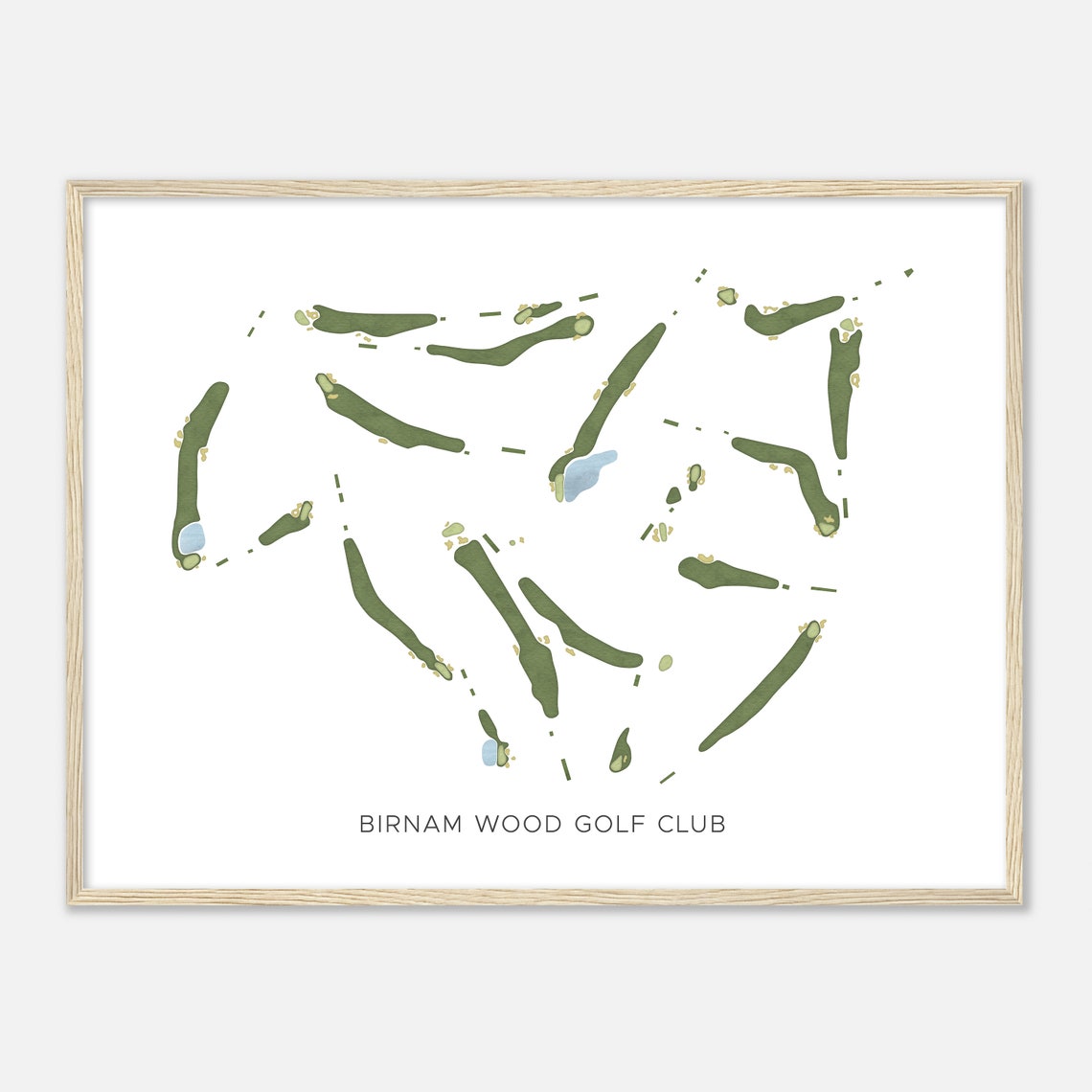 Birnam Wood Golf Club California Modern Minimalist Map Poster - Image 2