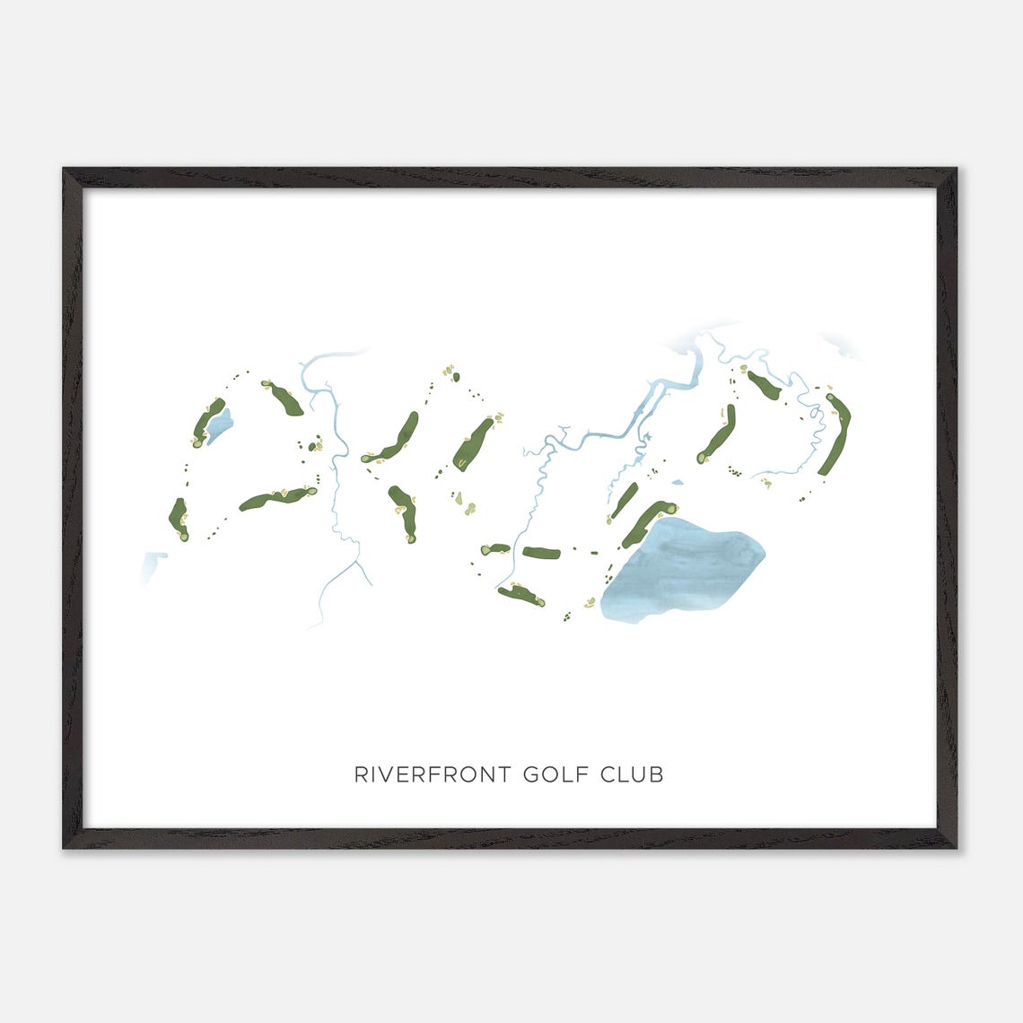 Riverfront Golf Club In Suffolk Virginia Modern Watercolor Map Golfer Gift Golf Wall Art Golf Poster Print Course Layout - Image 5