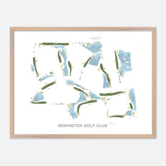 Remington Golf Club In Kissimmee Florida Modern Watercolor Map Golfer Gift Golf Wall Art Golf Poster Print Course Layout