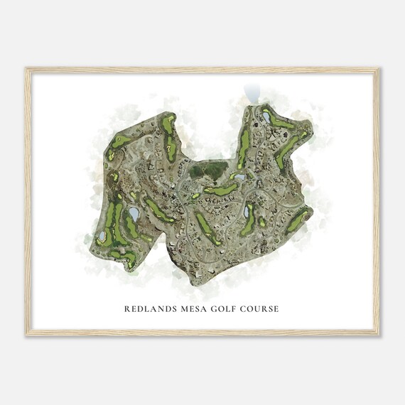 Redlands Mesa Golf Course Colorado Classic Watercolor Map Golfer Gift Golf Wall Art Golf Poster Print Course Layout