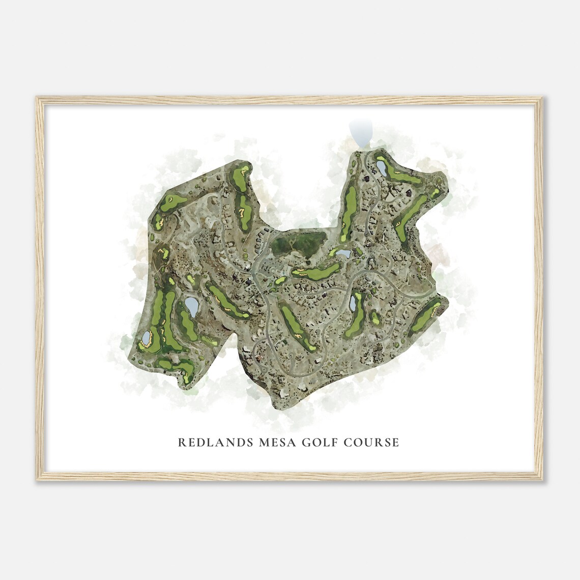 Redlands Mesa Golf Course Colorado Classic Watercolor Map Golfer Gift Golf Wall Art Golf Poster Print Course Layout