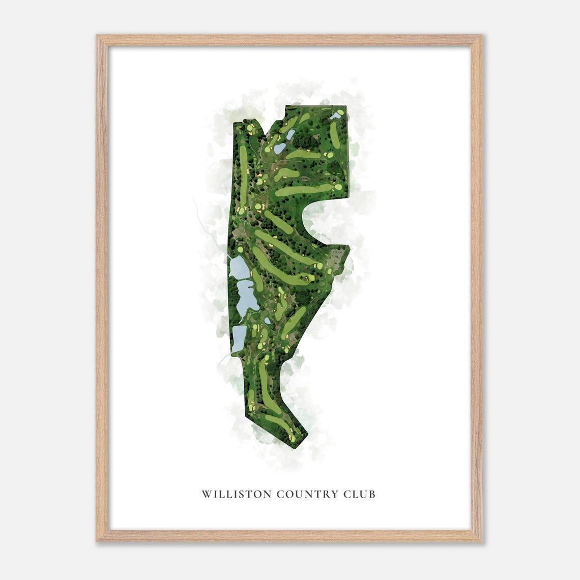 Williston Country Club Williston Vermont Classic Watercolor Poster - Image 2