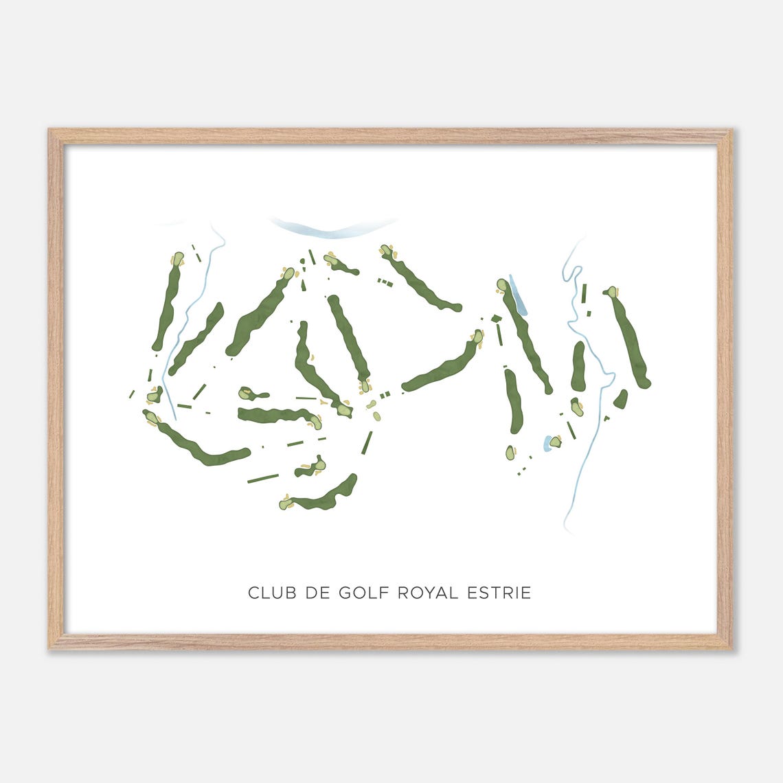 Club de Golf Royal Estrie Canada Minimalist Watercolor Golf Map Poster