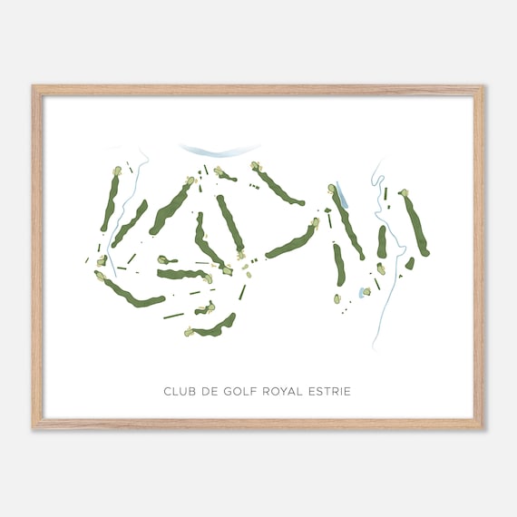 Club de Golf Royal Estrie Canada Minimalist Watercolor Golf Map Poster