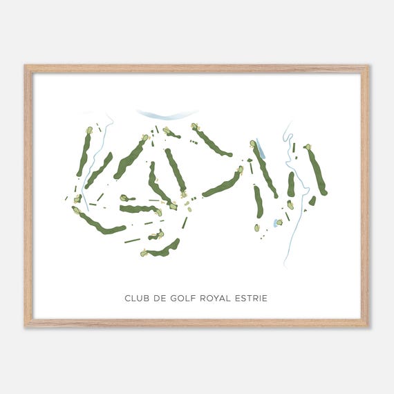 Club De Golf Royal Estrie In Canada Modern Watercolor Map Golfer Gift Golf Wall Art Golf Poster Print Course Layout
