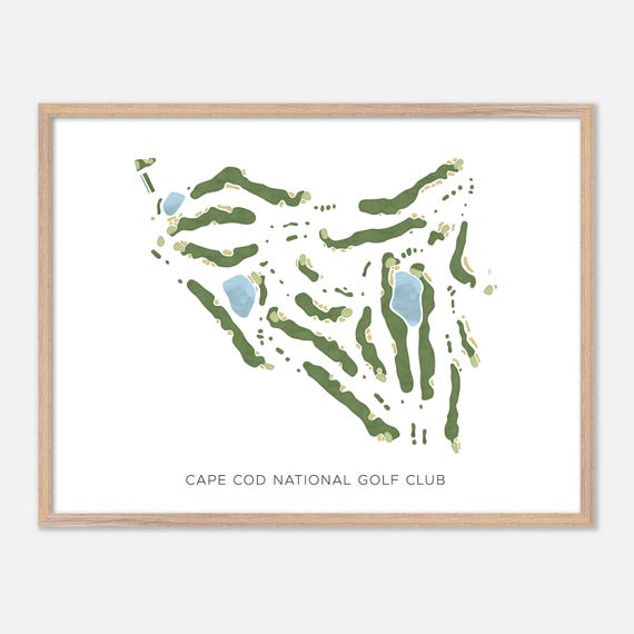 Cape Cod National Golf Club In Harwich Massachusetts Modern Watercolor Map Golfer Gift Golf Wall Art Golf Poster Print