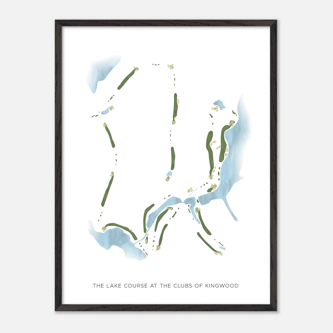 Lake Course Clubs of Kingwood Watercolor Lakeside Fairway Poster - Image 3