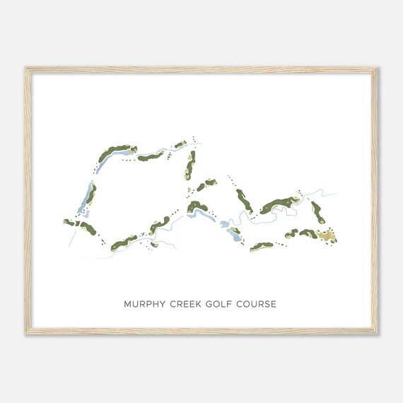 Murphy Creek Golf Course Colorado Modern Watercolor Map Golfer Gift Golf Wall Art Golf Poster Print Course Layout