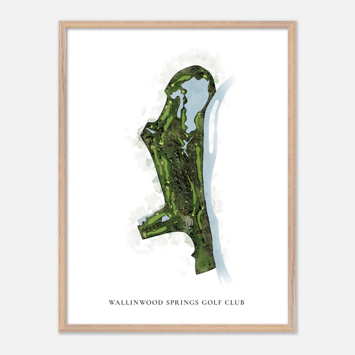 Wallinwood Springs Golf Club Jenison Michigan Classic Watercolor Poster - Image 6