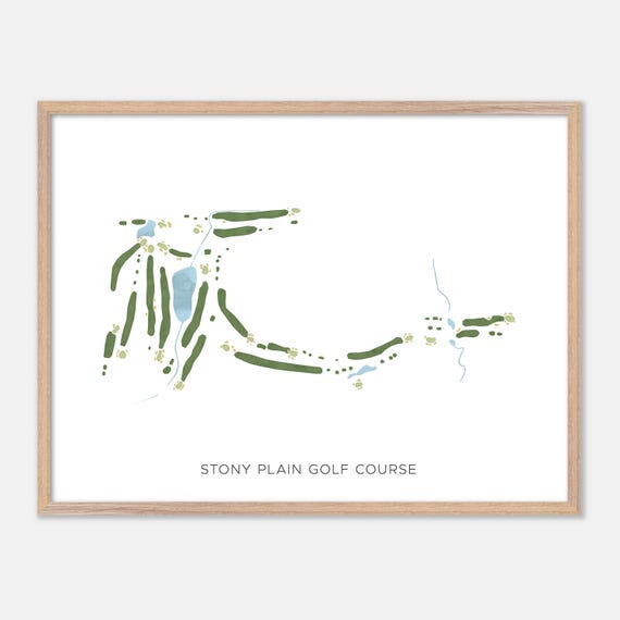 Stony Plain Golf Course In Stony Plain Canada Modern Watercolor Map Golfer Gift Golf Wall Art Golf Poster Print Course Layout