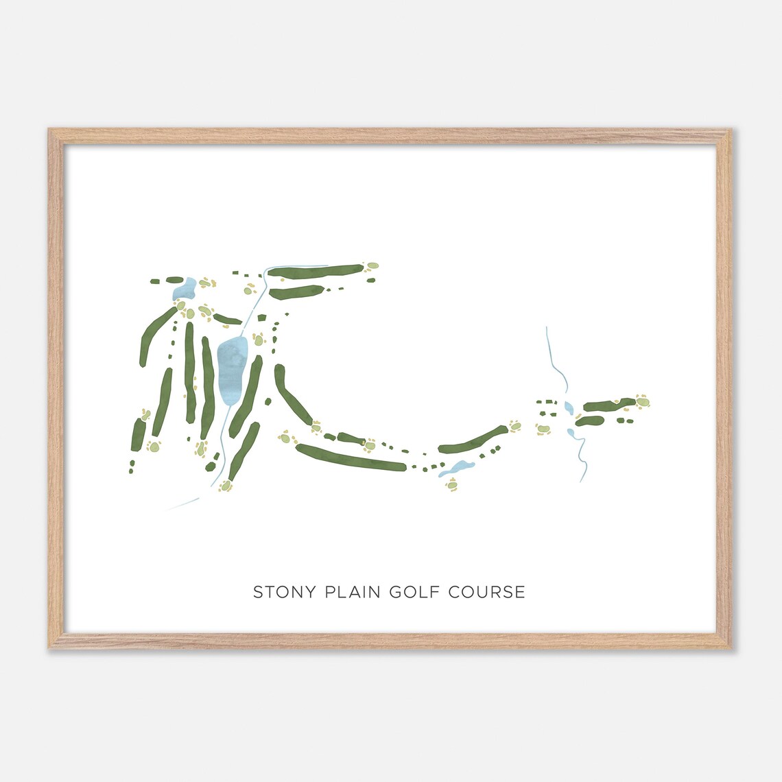 Stony Plain Golf Course Stony Plain Canada Modern Watercolor Course Map Poster