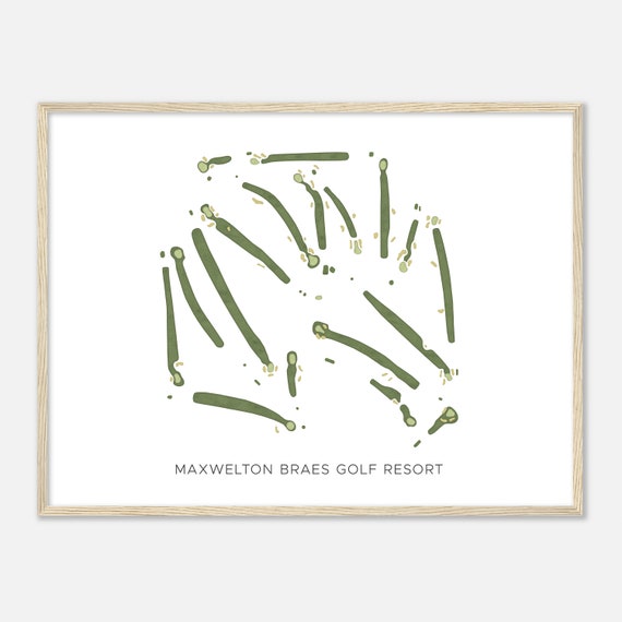 Maxwelton Braes Golf Resort Wisconsin Modern Watercolor Map Golfer Gift Golf Wall Art Golf Poster Print Course Layout