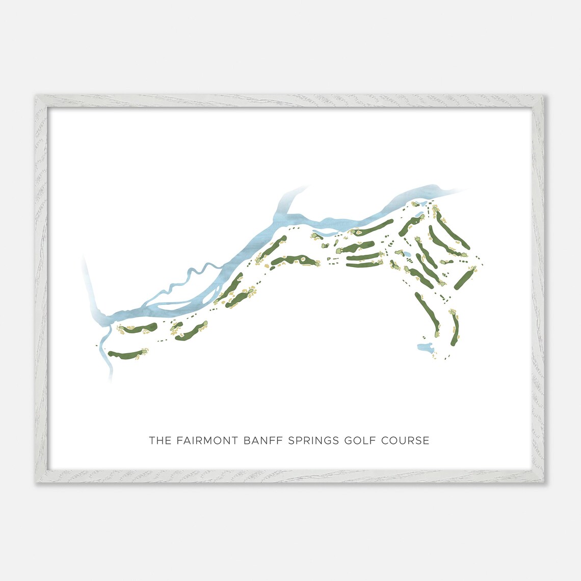 The Fairmont Banff Springs Golf Course Canada Minimalist Watercolor Golf Map Poster - Image 3