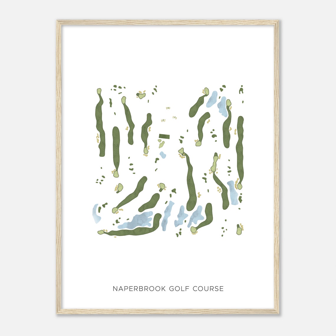 Naperbrook Golf Course Illinois Modern Watercolor Map Golfer Gift Golf Wall Art Golf Poster Print Course Layout - Image 2