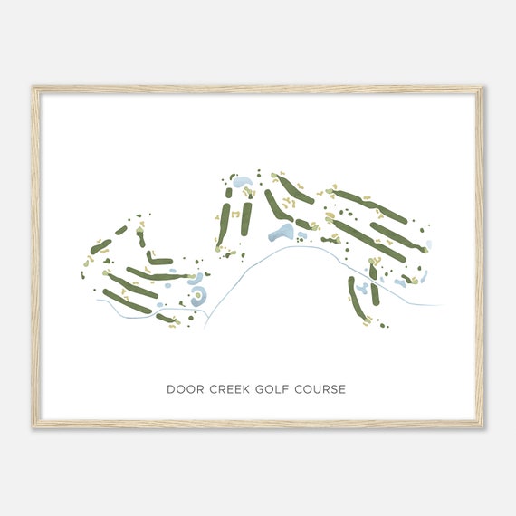 Door Creek Golf Course Wisconsin Modern Watercolor Map Golfer Gift Golf Wall Art Golf Poster Print Course Layout