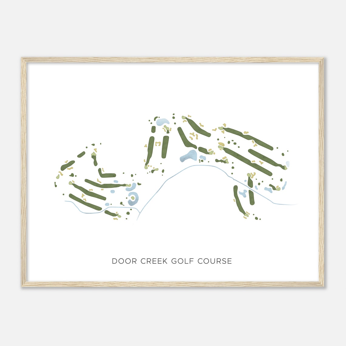 Door Creek Golf Course Wisconsin Modern Watercolor Map Golfer Gift Golf Wall Art Golf Poster Print Course Layout