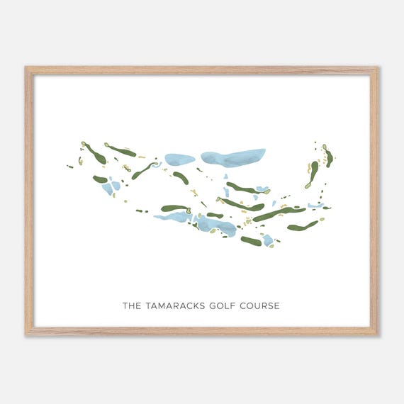 The Tamaracks Golf Course In Michigan Modern Watercolor Map Golfer Gift Golf Wall Art Golf Poster Print Course Layout