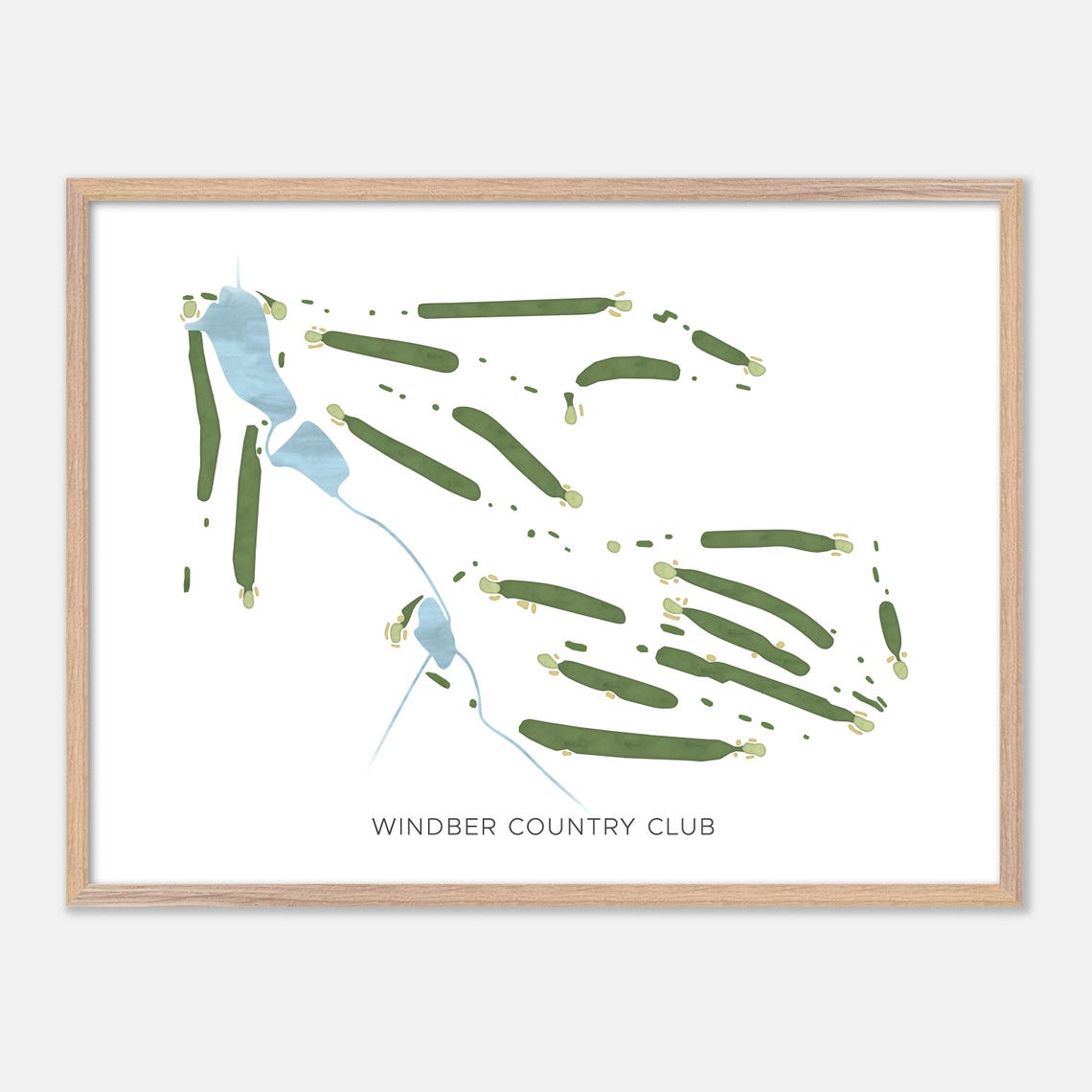 Windber Country Club Salix PA Modern Watercolor Golf Map Poster