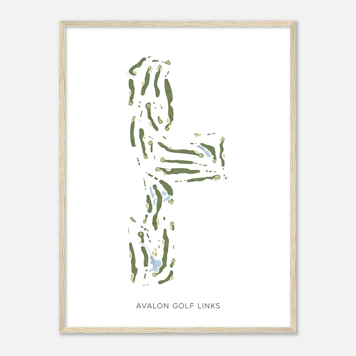 Avalon Golf Links Washington Modern Watercolor Map Golfer Gift Golf Wall Art Golf Poster Print Course Layout - Image 2