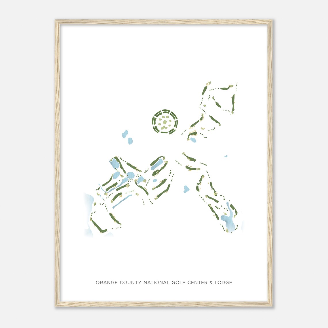 Orange County National Golf Center & Lodge Florida Modern Watercolor Map Poster - Image 2