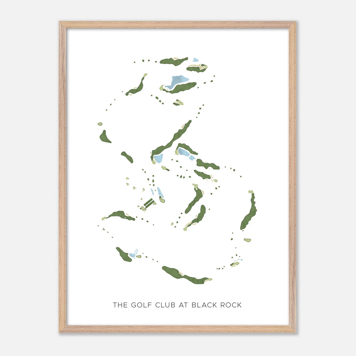 The Golf Club at Black Rock Coeur Dalene Idaho Modern Watercolor Poster - Image 6