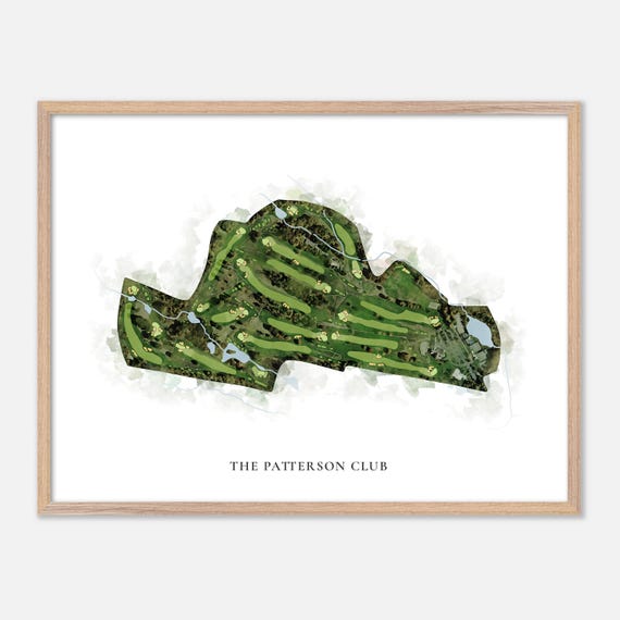 The Patterson Club In Fairfield Connecticut Classic Watercolor Map Golfer Gift Golf Wall Art Golf Poster Print Course Layout