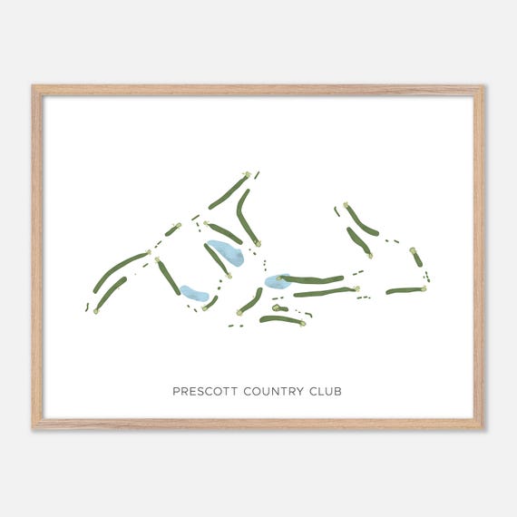 Prescott Country Club In Dewey Arizona Modern Watercolor Map Golfer Gift Golf Wall Art Golf Poster Print Course Layout