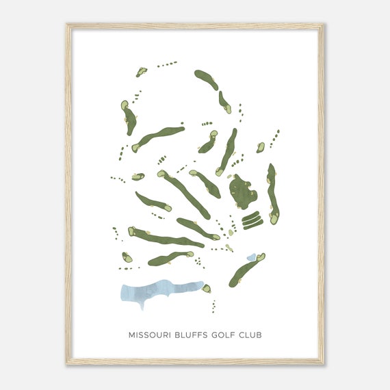 Missouri Bluffs Golf Club Missouri Modern Watercolor Map Golfer Gift Golf Wall Art Golf Poster Print Course Layout