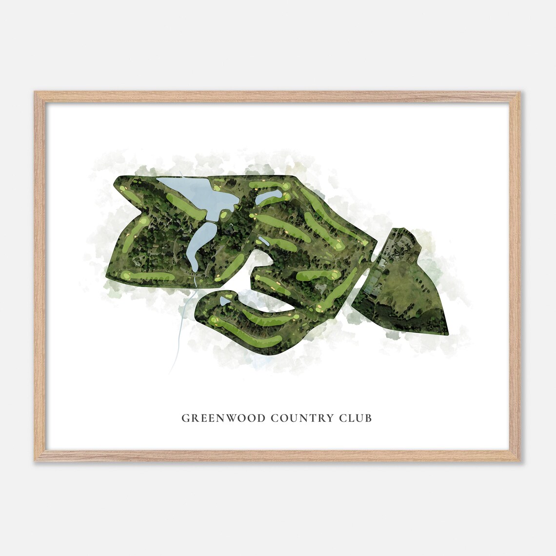 Greenwood Country Club Golf Classic Watercolor Map Art Poster