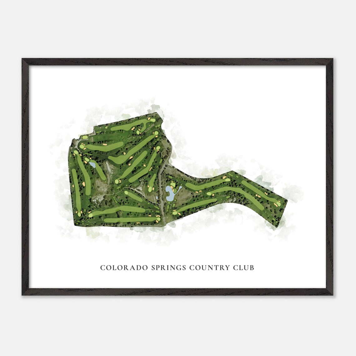 Colorado Springs Country Club Colorado Classic Golf Map Wall Art - Image 5