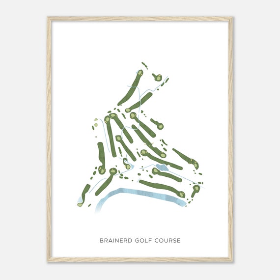 Brainerd Golf Course Tennessee Modern Watercolor Map Golfer Gift Golf Wall Art Golf Poster Print Course Layout