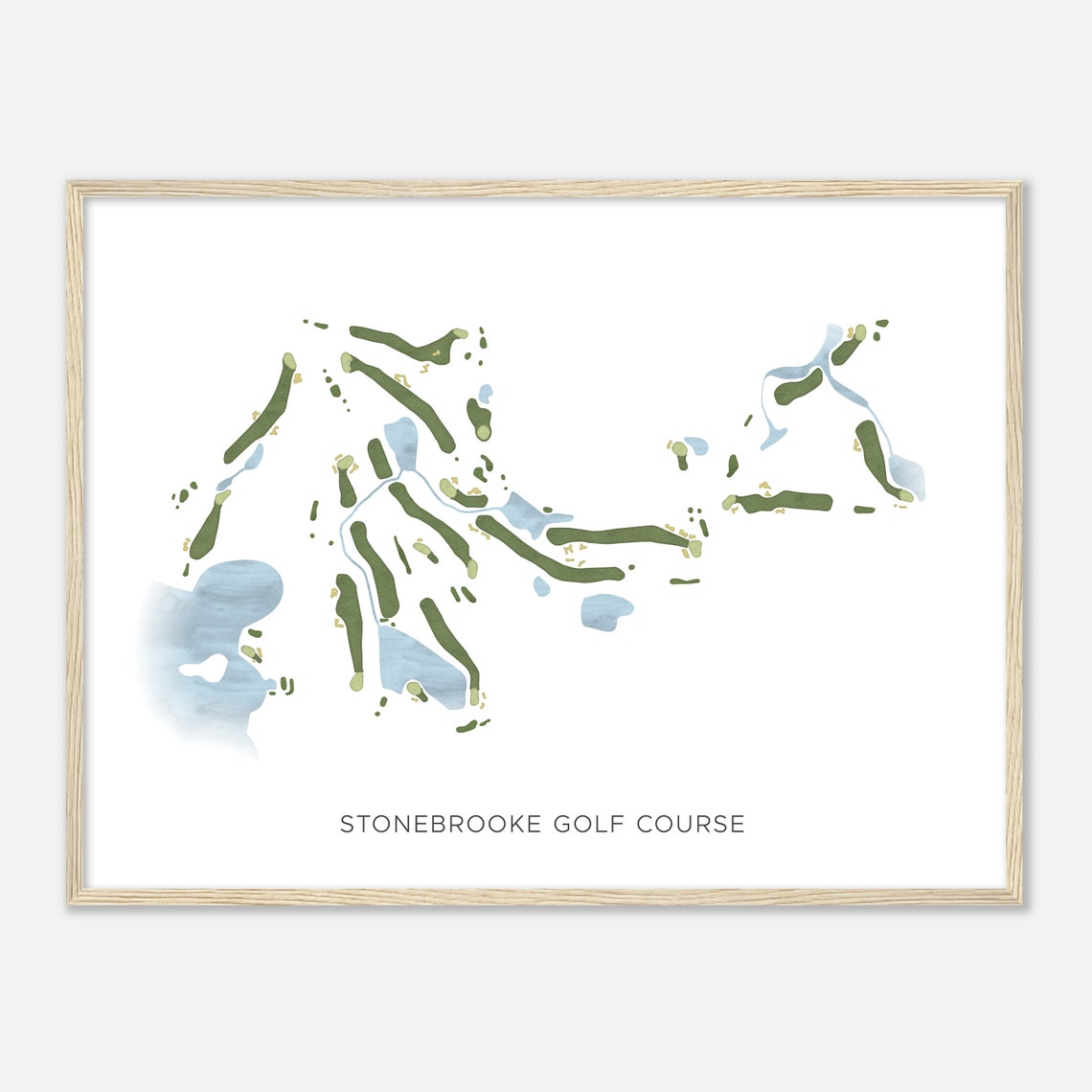 Stonebrooke Golf Course Minnesota Modern Watercolor Map Golfer Gift Golf Wall Art Golf Poster Print Course Layout - Image 2