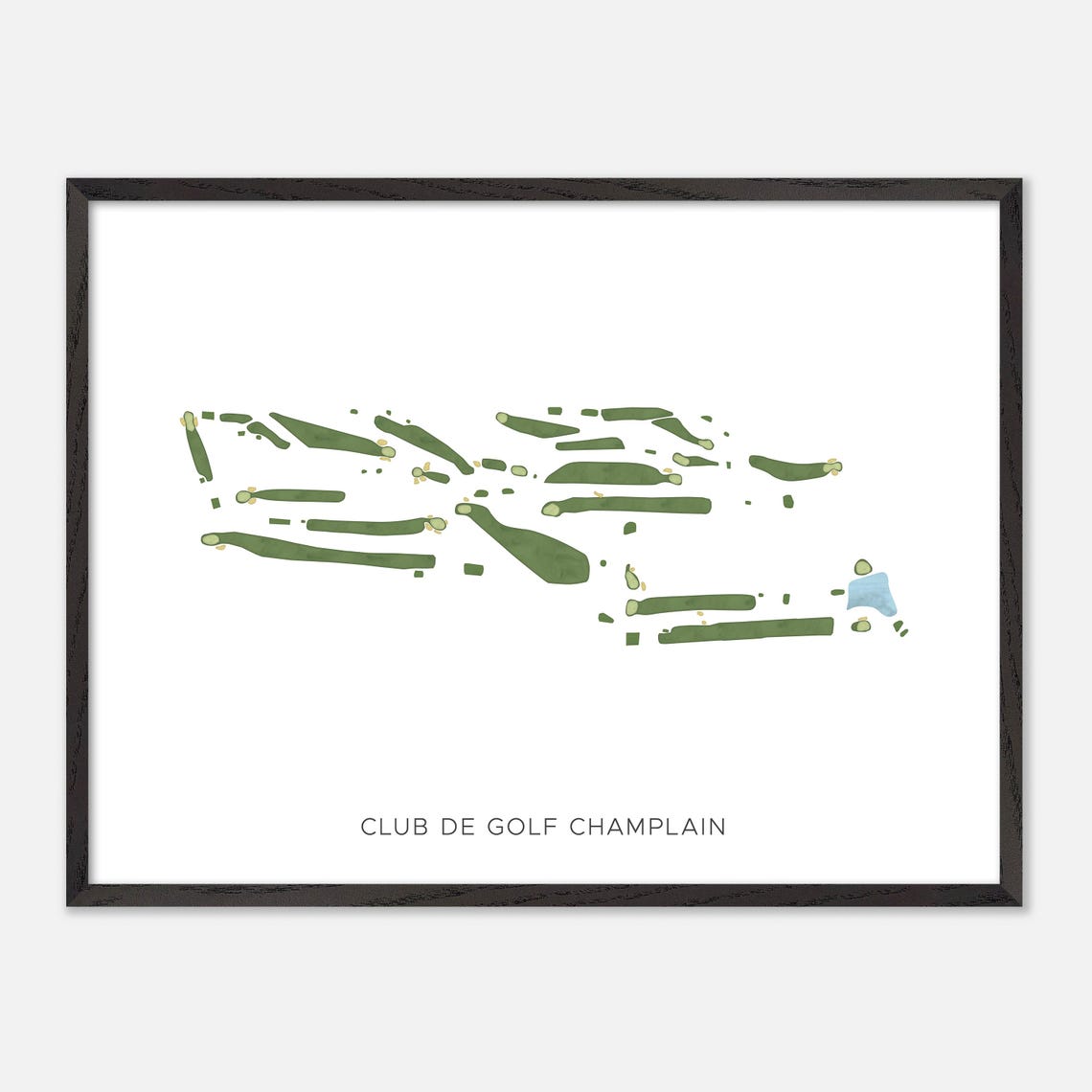 Club de Golf Champlain Canada Minimalist Watercolor Golf Map Poster - Image 4