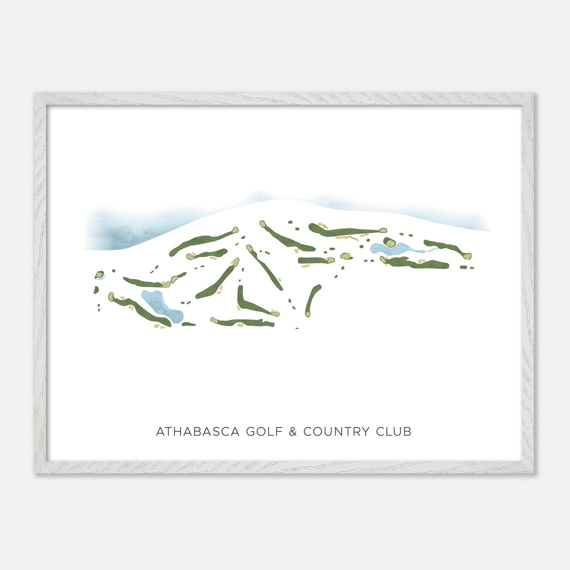 Athabasca Golf And Country Club Canada Minimalist Golf Map Poster - Image 3
