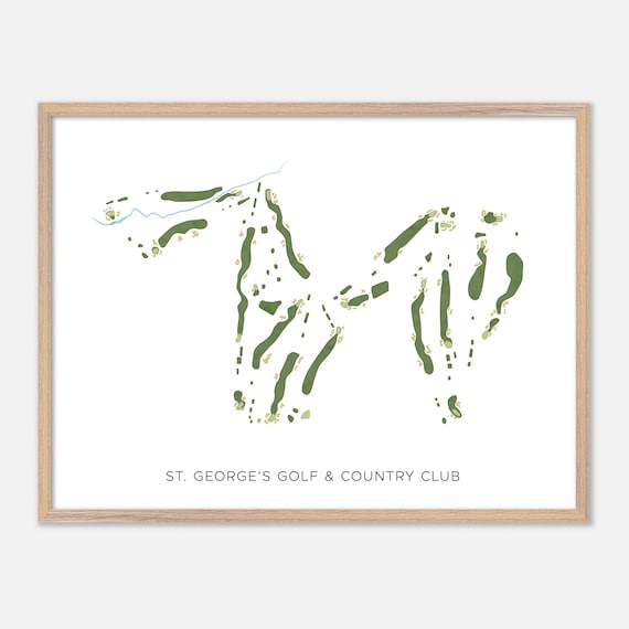 St Georges Golf Country Club Etobicoke Modern Watercolor Map Poster