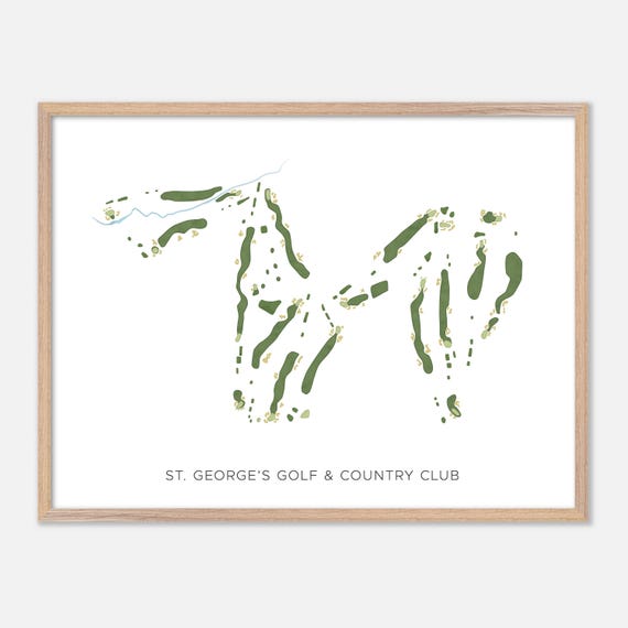 St Georges Golf Country Club In Etobicoke Canada Modern Watercolor Map Golfer Gift Golf Wall Art Golf Poster Print