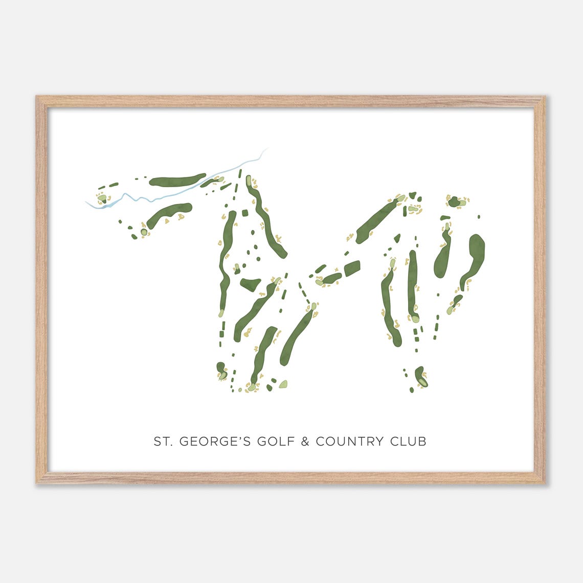 St Georges Golf Country Club Etobicoke Modern Watercolor Map Poster
