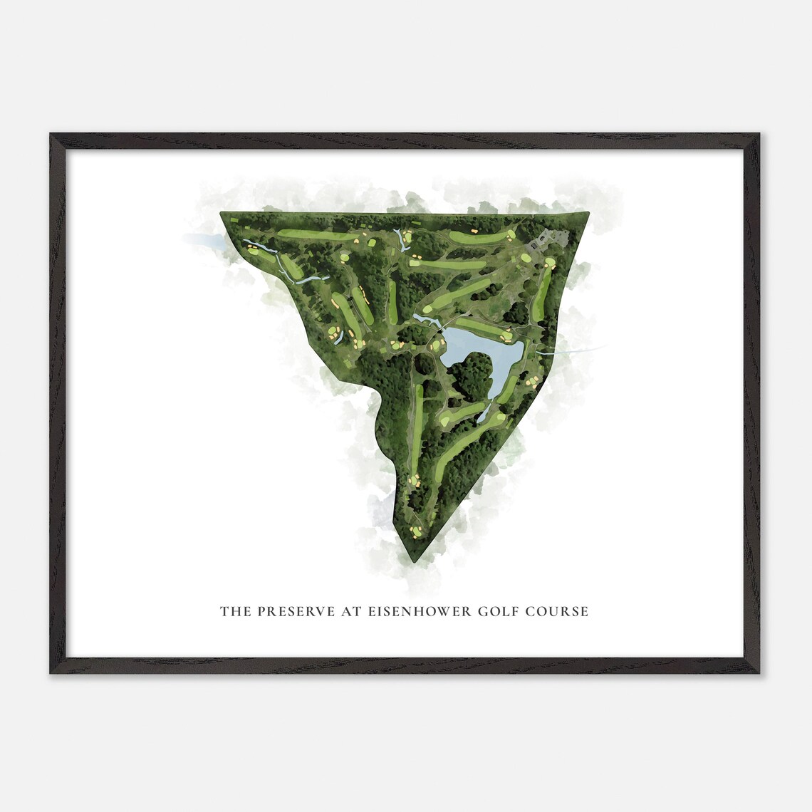 The Preserve at Eisenhower Golf Course Annapolis MD Classic Watercolor Golf Map Poster - Image 5