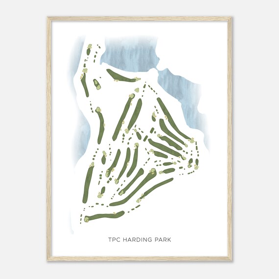 Tpc Harding Park California Modern Watercolor Map Golfer Gift Golf Wall Art Golf Poster Print Course Layout