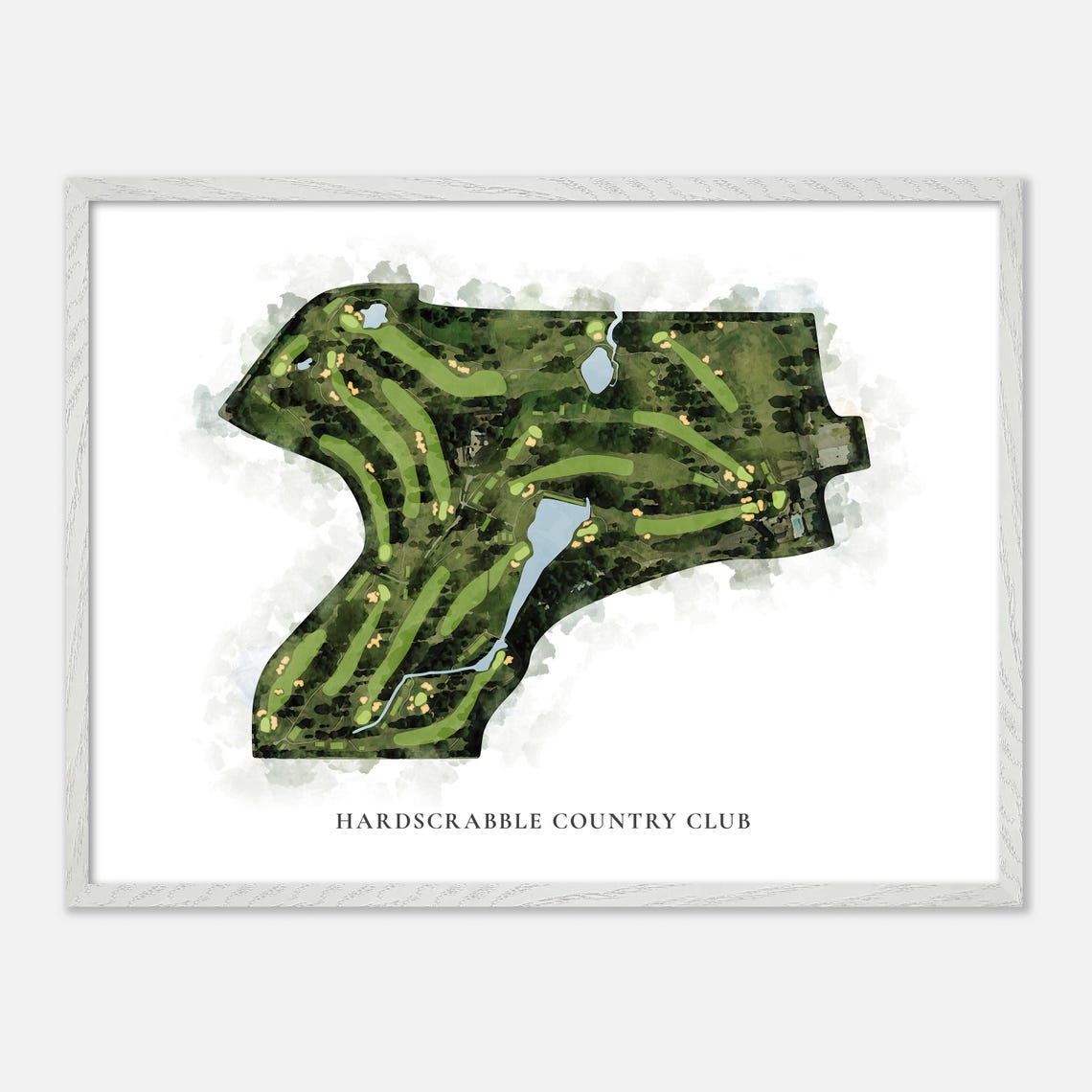 Hardscrabble Country Club Golf Classic Watercolor Map Art Poster - Image 4