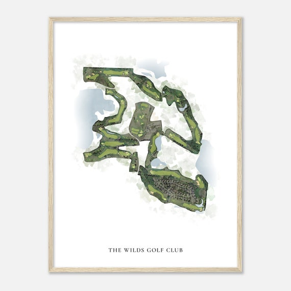 The Wilds Golf Club Minnesota Classic Watercolor Map Golfer Gift Golf Wall Art Golf Poster Print Course Layout