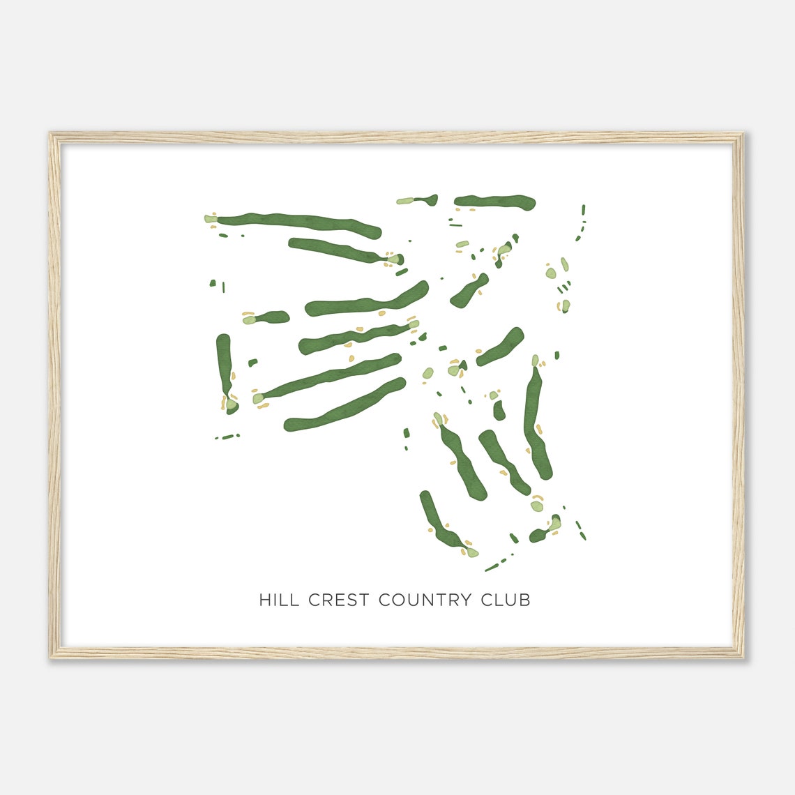 Hill Crest Country Club Pennsylvania Modern Minimalist Map Poster - Image 2