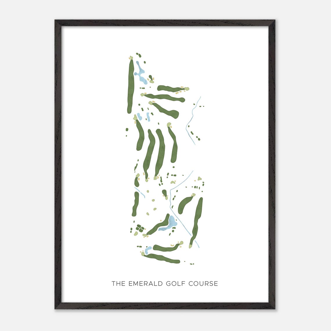 The Emerald Golf Course Michigan Modern Minimalist Golf Map Poster - Image 3