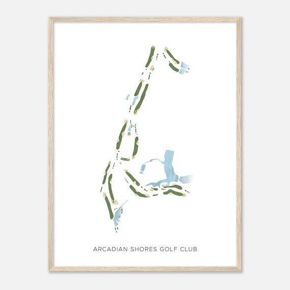 Arcadian Shores Golf Club South Carolina Modern Watercolor Map Golfer Gift Golf Wall Art Golf Poster Print Course Layout