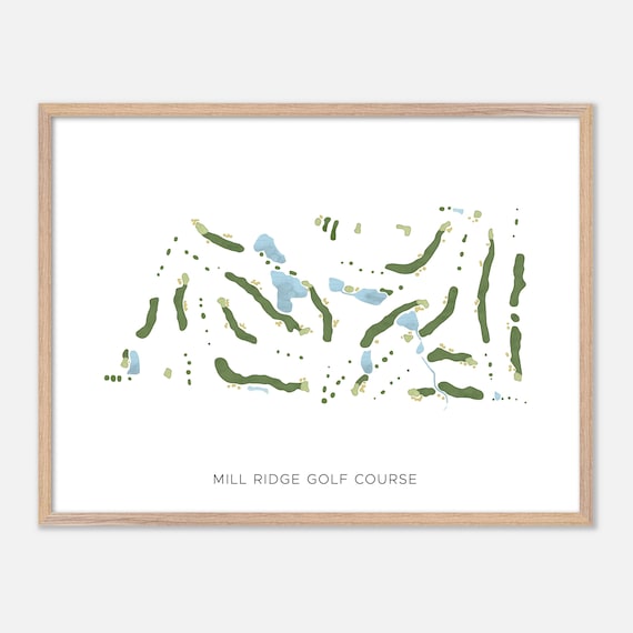 Mill Ridge Golf Course Chester Canada Modern Watercolor Map Poster