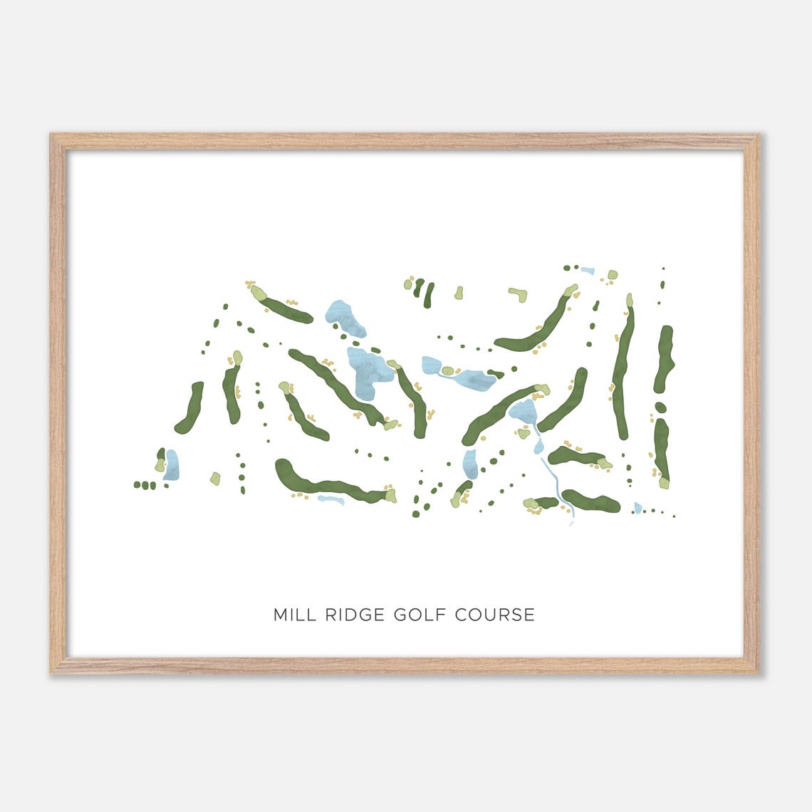 Mill Ridge Golf Course Chester Canada Modern Watercolor Map Poster