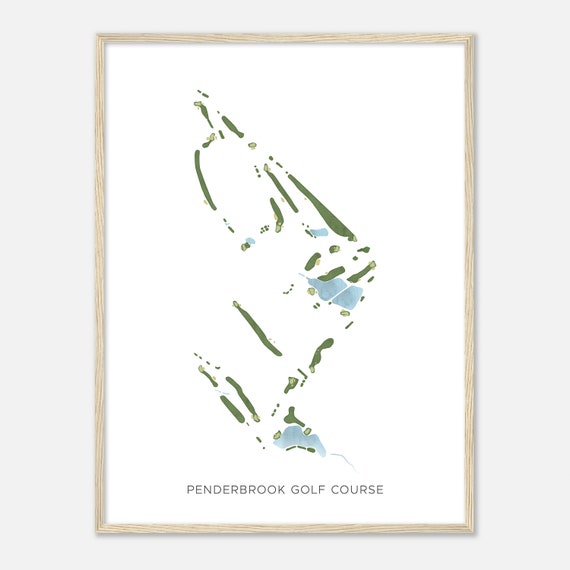 Penderbrook Golf Course Virginia Modern Watercolor Map Golfer Gift Golf Wall Art Golf Poster Print Course Layout