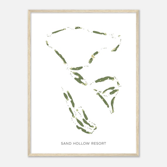 Sand Hollow Resort Utah Modern Watercolor Map Golf Poster
