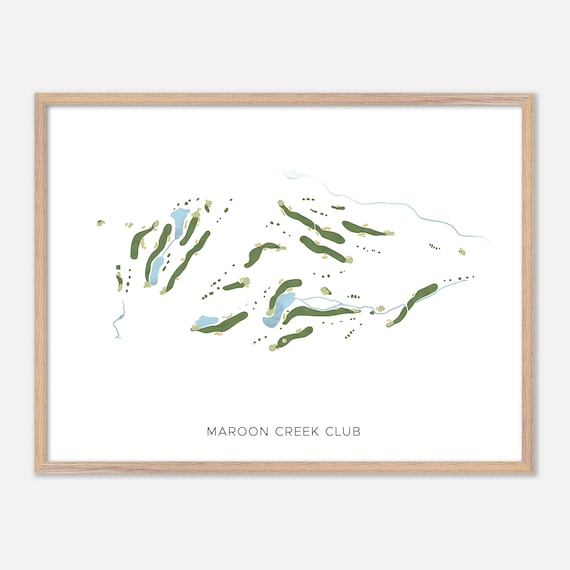Maroon Creek Club Golf Course Modern Minimalist Map Art Poster
